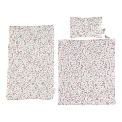 Little Dutch Drewniane łóżeczko dla lalek z pościelą FSC