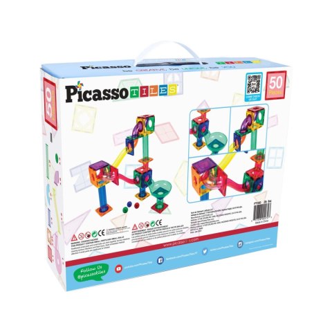 PICASSO Tor Kulkowy 50 Elementów, klocki magnetyczne