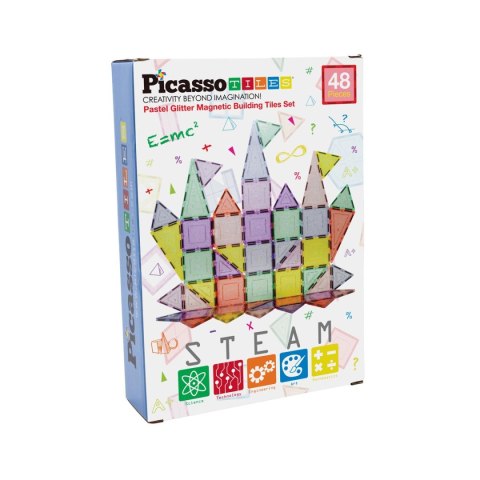 PICASSO Zestaw 48 Elementów, klocki magnetyczne