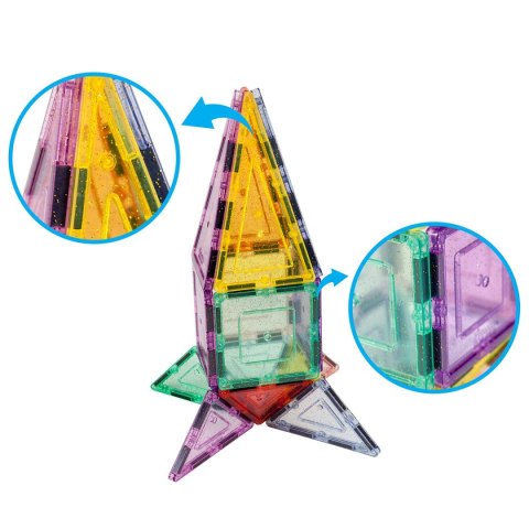 PICASSO Zestaw 48 Elementów, klocki magnetyczne