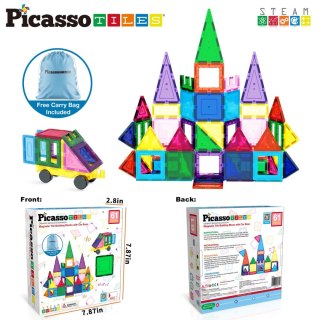 PICASSO Zestaw 61 Elementów W Worku, klocki magnetyczne