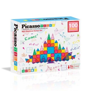 PICASSO Zestaw Diamentowy 100 Elementów, klocki magnetyczne