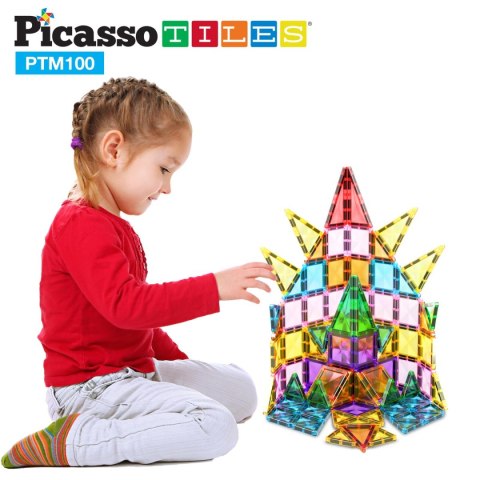 PICASSO Zestaw Diamentowy 100 Elementów, klocki magnetyczne