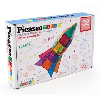 PICASSO Zestaw Rakieta 32 Elementy, klocki magnetyczne