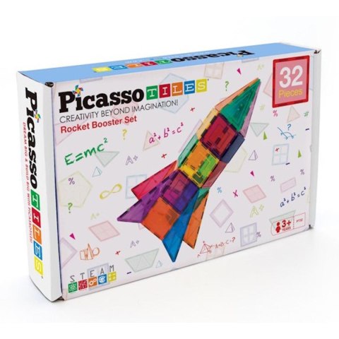 PICASSO Zestaw Rakieta 32 Elementy, klocki magnetyczne