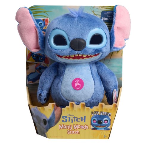 STITCH MASKOTKA MÓWIĄCA ŚWIECĄCE OCZY INTERAKTYWNA LCD DISNEY dźwięk 36 cm