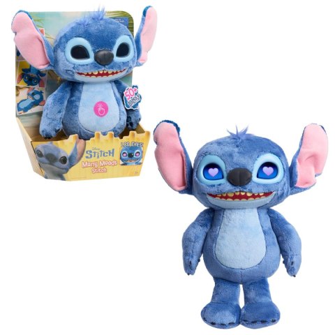 STITCH MASKOTKA MÓWIĄCA ŚWIECĄCE OCZY INTERAKTYWNA LCD DISNEY dźwięk 36 cm