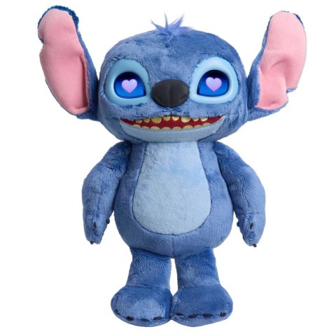 STITCH MASKOTKA MÓWIĄCA ŚWIECĄCE OCZY INTERAKTYWNA LCD DISNEY dźwięk 36 cm