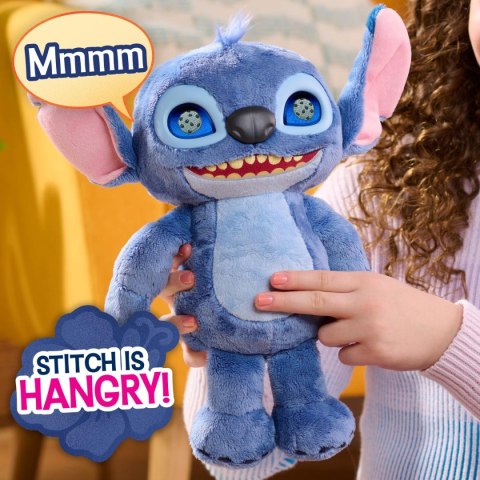 STITCH MASKOTKA MÓWIĄCA ŚWIECĄCE OCZY INTERAKTYWNA LCD DISNEY dźwięk 36 cm