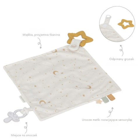 Little Dutch Przytulaczek z zawieszką do smoczka i gryzakiem Newborn Naturals