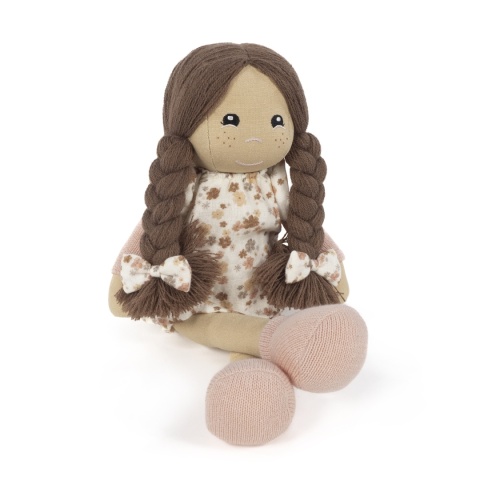 Pasito a pasito Lalka Bibi szmaciana przytulanka laleczka z warkoczami 35cm