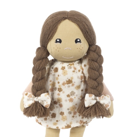 Pasito a pasito Lalka Bibi szmaciana przytulanka laleczka z warkoczami 35cm