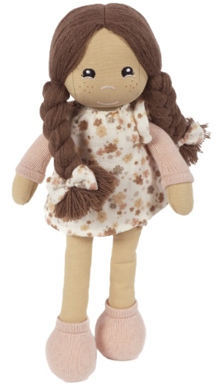 Pasito a pasito Lalka Bibi szmaciana przytulanka laleczka z warkoczami 35cm
