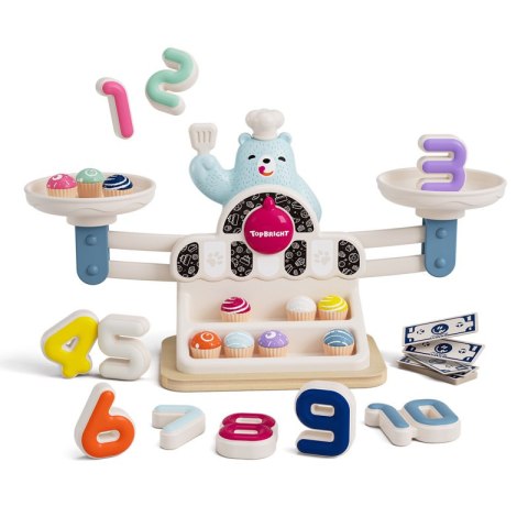 TOPBRIGHTa Głodny Miś Waga szalkowa Montessori Zabawka edukacyjn