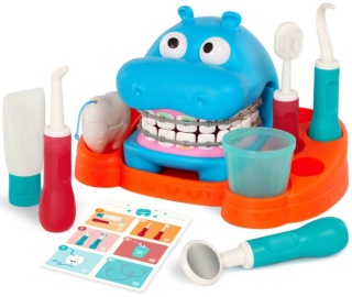 Battat HIPODONTA edukacyjny zestaw do nauki mycia zębów zabawy w dentystę