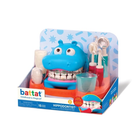 Battat HIPODONTA edukacyjny zestaw do nauki mycia zębów zabawy w dentystę