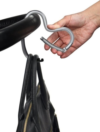 Dooky hak do wózka dziecięcego - Karabińczyk na wózek, Serce Matt Silver