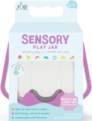 GLO PALS ŚWIECĄCY SŁOIK SENSORYCZNY DO NAPEŁNIANIA WODĄ, kolor fioletowy