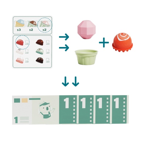 Zabawka edukacyjna duża lodziarnia 36m+, Topbright