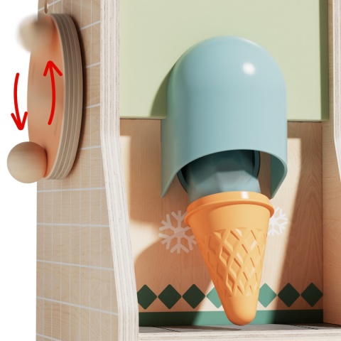 Zabawka edukacyjna duża lodziarnia 36m+, Topbright