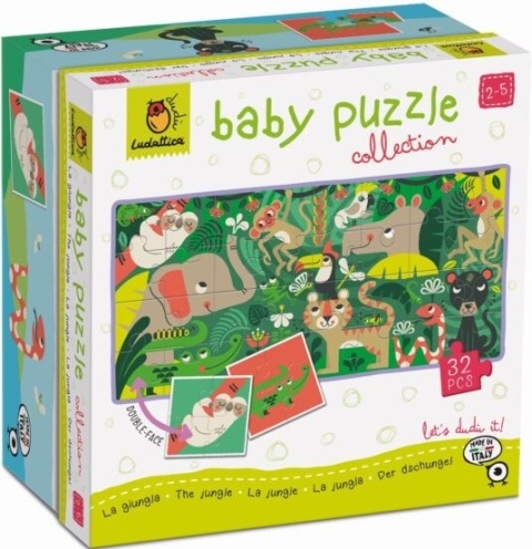 Baby puzzle – DWUSTRONNE puzzle dla najmłodszych – DŻUNGLA