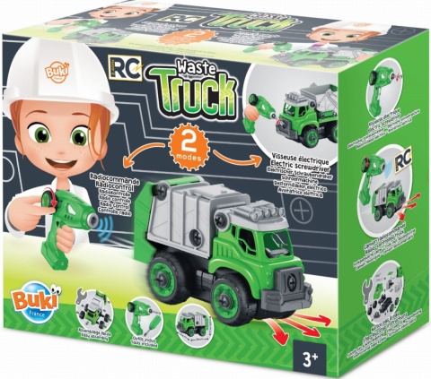 Buki - samochód do skręcania, zdalnie sterowany ŚMIECIARKA