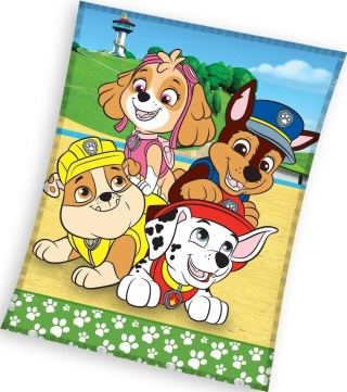 Koc polarowy psi patrol 110x140