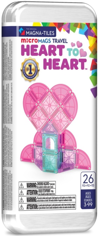 MAGNA-TILES Klocki Magnetyczne microMAGS Heart to Heart Travel 26 el.