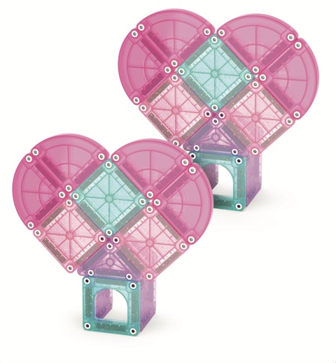 MAGNA-TILES Klocki Magnetyczne microMAGS Heart to Heart Travel 26 el.