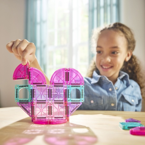 MAGNA-TILES Klocki Magnetyczne microMAGS Heart to Heart Travel 26 el.