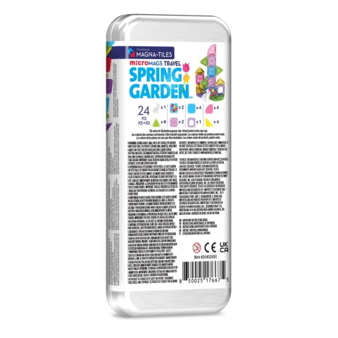 MAGNA-TILES Klocki Magnetyczne microMAGS Spring Garden Travel 24 el.