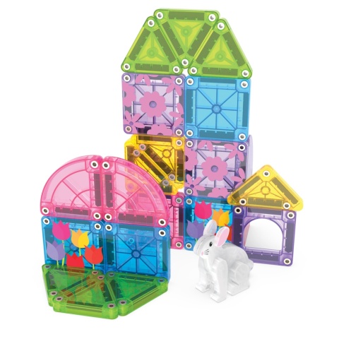 MAGNA-TILES Klocki Magnetyczne microMAGS Spring Garden Travel 24 el.
