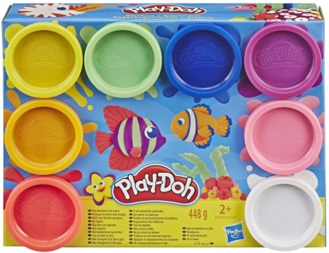 Play-Doh - Ciastolina Tuby 8 Pak tęczowych kolorów