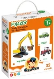 CzuCzu Karty obrazkowe na sznurku Pojazdy 1+