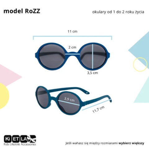 KIETLA Okulary przeciwsłoneczne RoZZ 2-4 Light Blue