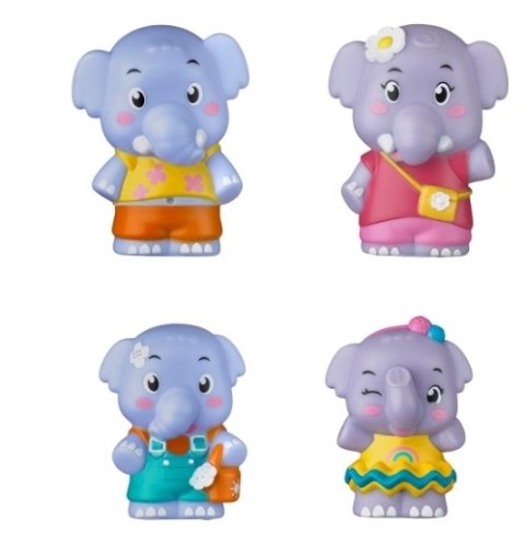 Klorofil Figurki Zwierzątek Rodzina Słoni 4 szt.