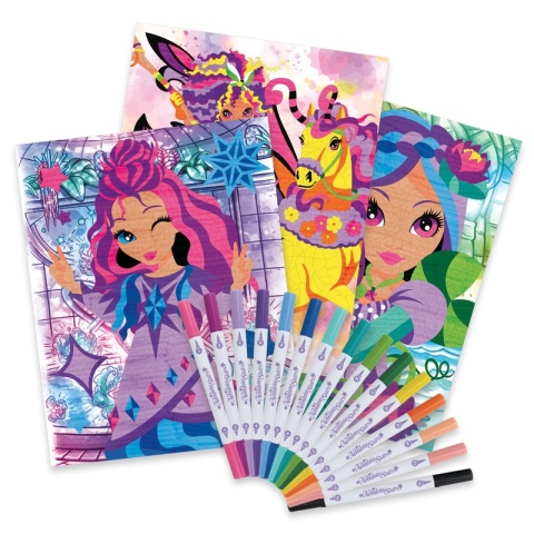 Nebulous Stars Kreatywna kolorowanka z flamastrami Mystery 7+