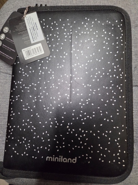 USZ. MINILAND Etui na dokumenty -Deluxe-czarne/srebrne