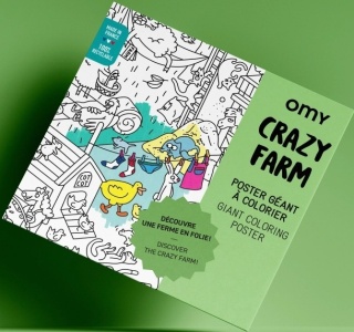 OMY GIGANTYCZNA KOLOROWANKA 100x70cm - FARMA