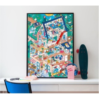 OMY GIGANTYCZNY PLAKAT DO DEKORACJI Z NAKLEJKAMI - MÓJ DOM