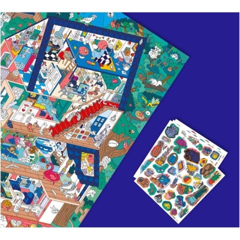 OMY GIGANTYCZNY PLAKAT DO DEKORACJI Z NAKLEJKAMI - MÓJ DOM