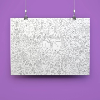 OMY GIGANTYCZNA KOLOROWANKA 100x70cm - MAGIA