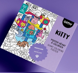 OMY GIGANTYCZNA KOLOROWANKA 100x70cm - KITTY