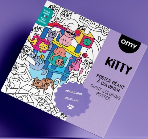 OMY GIGANTYCZNA KOLOROWANKA 100x70cm - KITTY