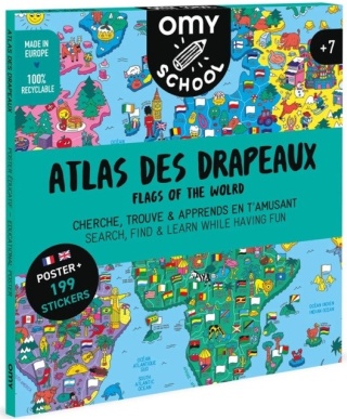 OMY PLAKAT DO NAUKI I ZABAWY - FLAGI PAŃSTW