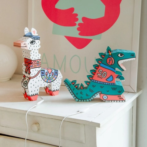 OMY ZESTAW KREATYWNY DIY LAMPA 3D - DINOZAUR