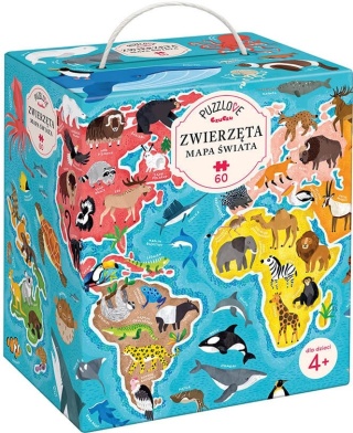 Puzzlove CzuCzu Zwierzęta Mapa Świata 60el.