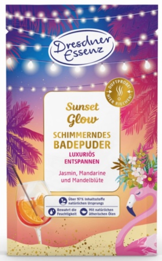 SUNSET GLOW - Rozświetlający puder do kąpieli 60g - DRESDNER ESSENZ