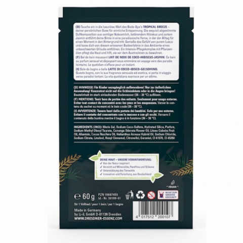 TROPIKALNA BRYZA - sól do kąpieli 60g - DRESDNER ESSENZ