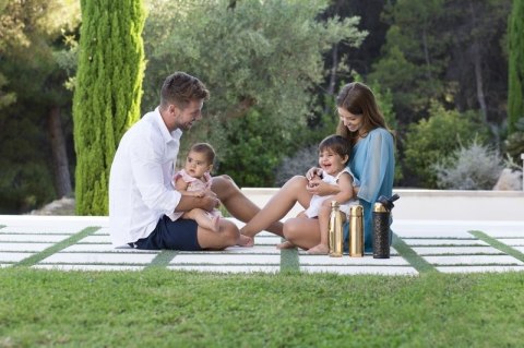 Usz. Termos dla dziecka + butelka dla rodzica Deluxe 500ml - złote